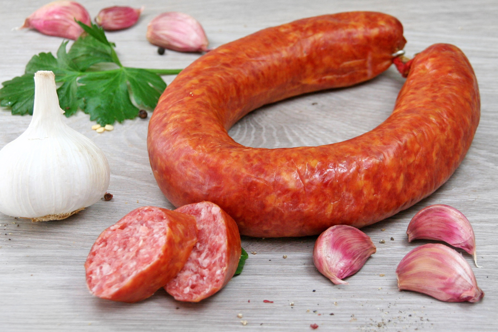 Rauchfrische Knackwurst mit Knoblauch